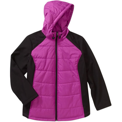 Free Tech Women's Plus-Size Sleek Puffer Jacket With Softshell Sleeves ...