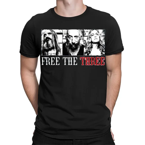 Free The Three Horror Scary Action Film Movie Mens Womens T-Shirts Top #TA-152