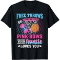 thumbnail image 1 of Free Throws or Pink Bows Your Auntie Loves You Gender Reveal T-Shirt, 1 of 3
