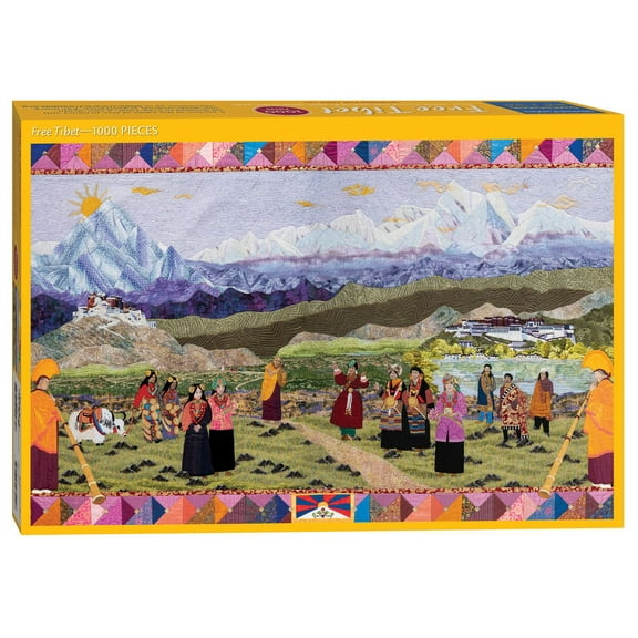 Free Tibet Quilt Jigsaw Puzzle for Adults by Meri Henriques Vahl : 1000 Pieces, Dimensions 29.5 x 19.5 (Jigsaw)