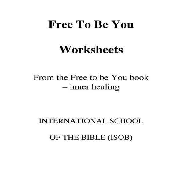 Free To Be You Worksheets (Paperback)