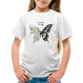 thumbnail image 1 of Free To Fly Butterfly Daisy T-Shirt Juniors -Image by Shutterstock,  Large, 1 of 4