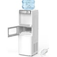 thumbnail image 1 of 5 Gallon Water Dispenser with Ice Maker - 3-in-1 Hot/Cold Water Cooler, Touch Panel, Child Lock, Detachable Drip Tray, Compatible with 3 Gallon Jugs for Home & Office Use - White, 1 of 7