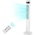 thumbnail image 1 of Tower Fan with Remote Control,Small 43 In Standing Electric Oscillating Floor Fans That Blow Cool Air,3 Speed Settings & 12 Timer,Bladeless Cooling Fan for Bedroom Office Dorm Room,White, 1 of 8
