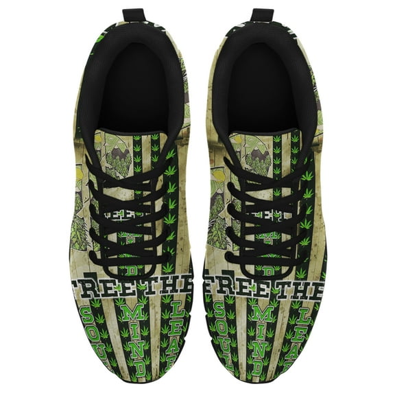 Free W E E D Hill Running Shoes Sneakers Mesh Black Size 3.5