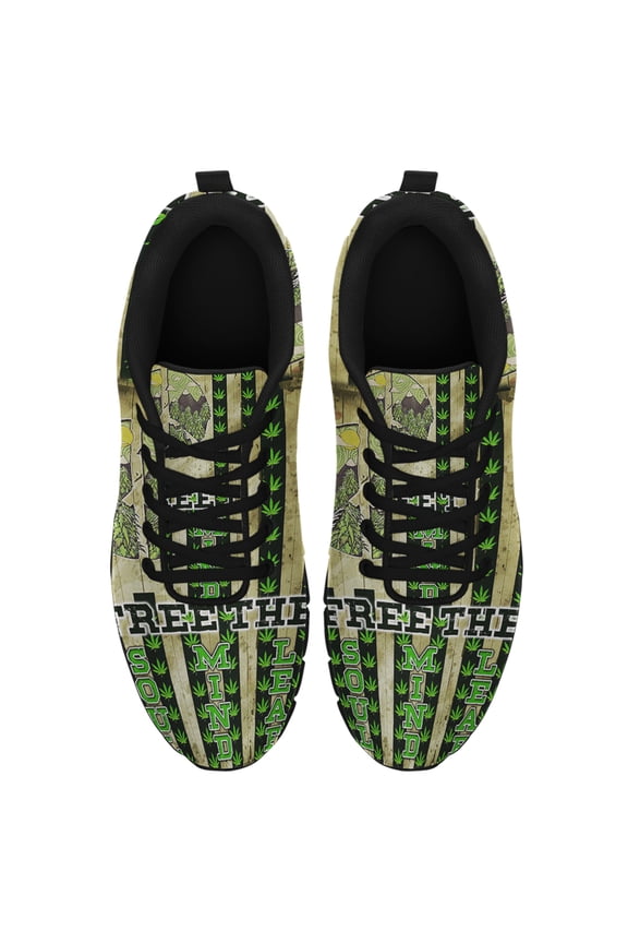 Free W E E D Hill Running Shoes Sneakers Mesh Black Size 7.5