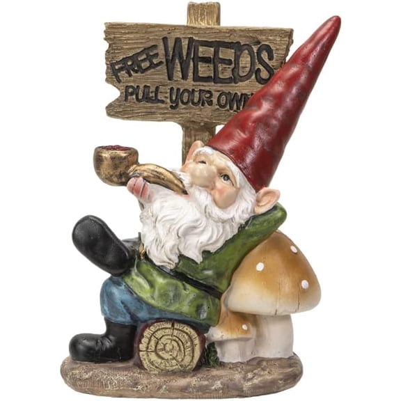Free Weeds Gnome Garden Statue Resin Figurine