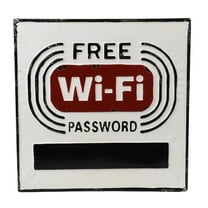 Rustic Metal Free Wi-Fi Password Dry Erase Marker Sign Business Shop Wall Decor Rustic Metal Free Wi-Fi Password Dry Erase Marker Sign Business Shop Wall Decor