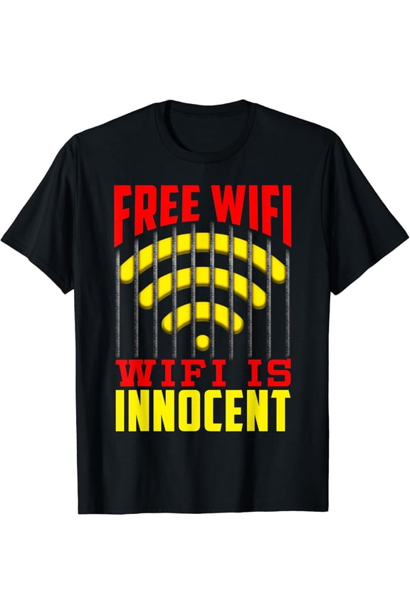 Free Wifi Quote Funny Computer Nerd T-Shirt mens t shirt,black,women,funny,misfits,men,journey