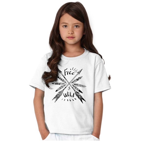 Free Wild Inspirational Motivational Girls Kids T Shirt Tees Teen Brisco Brands S