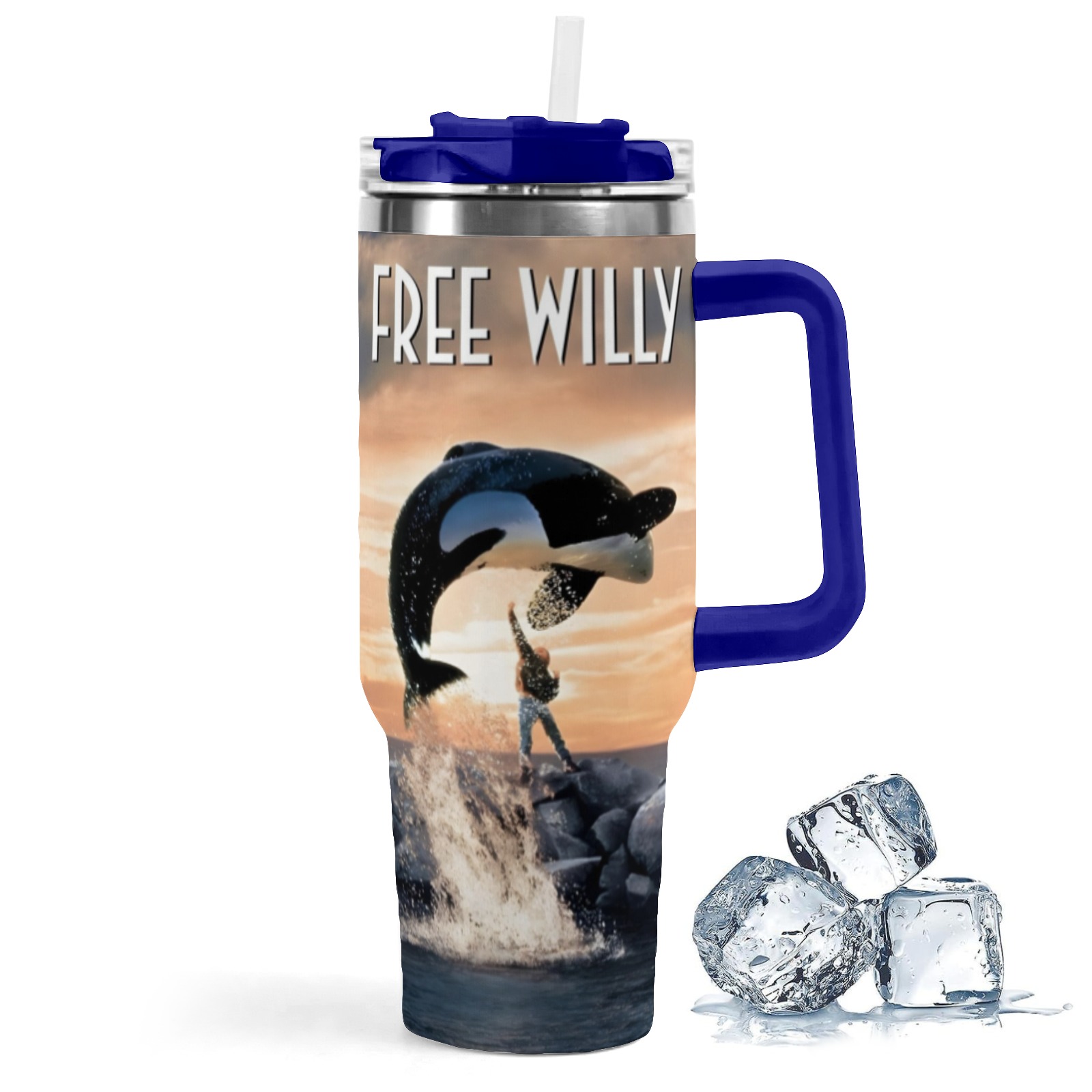 Free Willy Large capacity car cup has an iconic print, is durable with ...