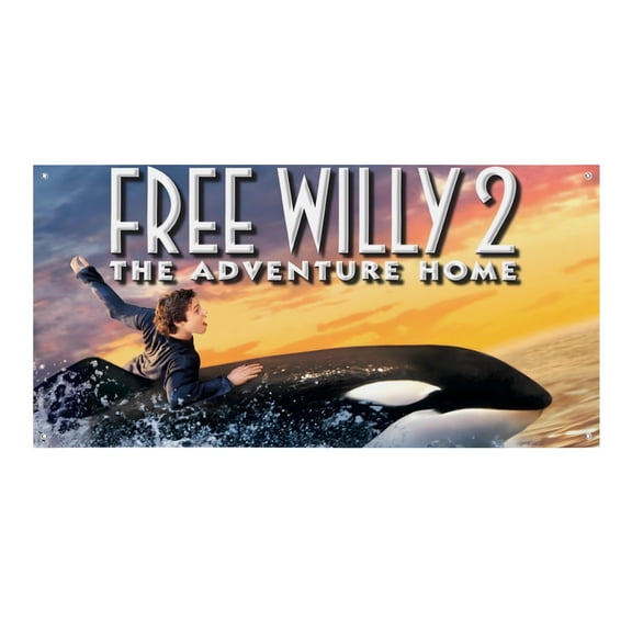 Free Willy-Theme Backdrops Banner Birthday Party Decor Supplies Personalized Party Backdrop Decoration,5x3ft150x90cm