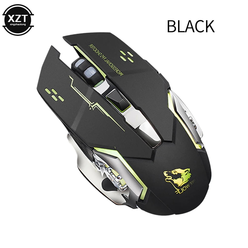 Free Wolf X8 Wireless Charging Game Mouse Mute Mouse Backlit Mechanical ...