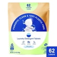 thumbnail image 1 of Free and Clear Laundry Detergent Tablets - 62ct: Resealable Bag, Dye-Free, Paraben-Free, Unscented, 1 of 9