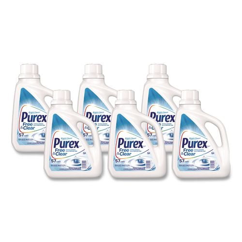 Free and Clear Liquid HE Laundry Detergent, Unscented, 75 oz Bottle, 6/Carton | Bundle of 2