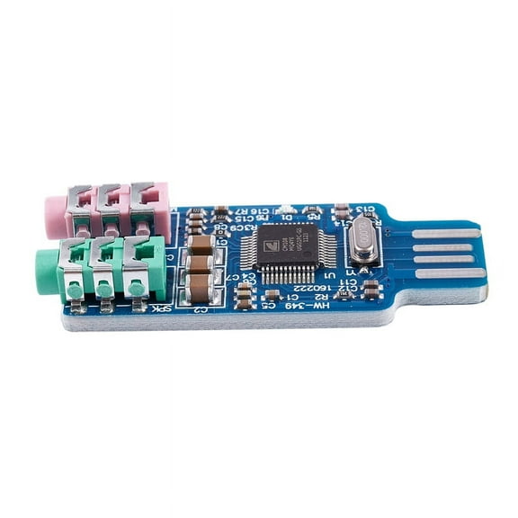 Free driver USB Sound Card CM108 USB Sound Card Chip Blue,1 x Free driver USB Sound Card,Blue
