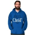 thumbnail image 1 of Free in Christ Jesus Christian Unisex Plus Fleece Graphic Hoodie Brisco Brands 4X, 1 of 5