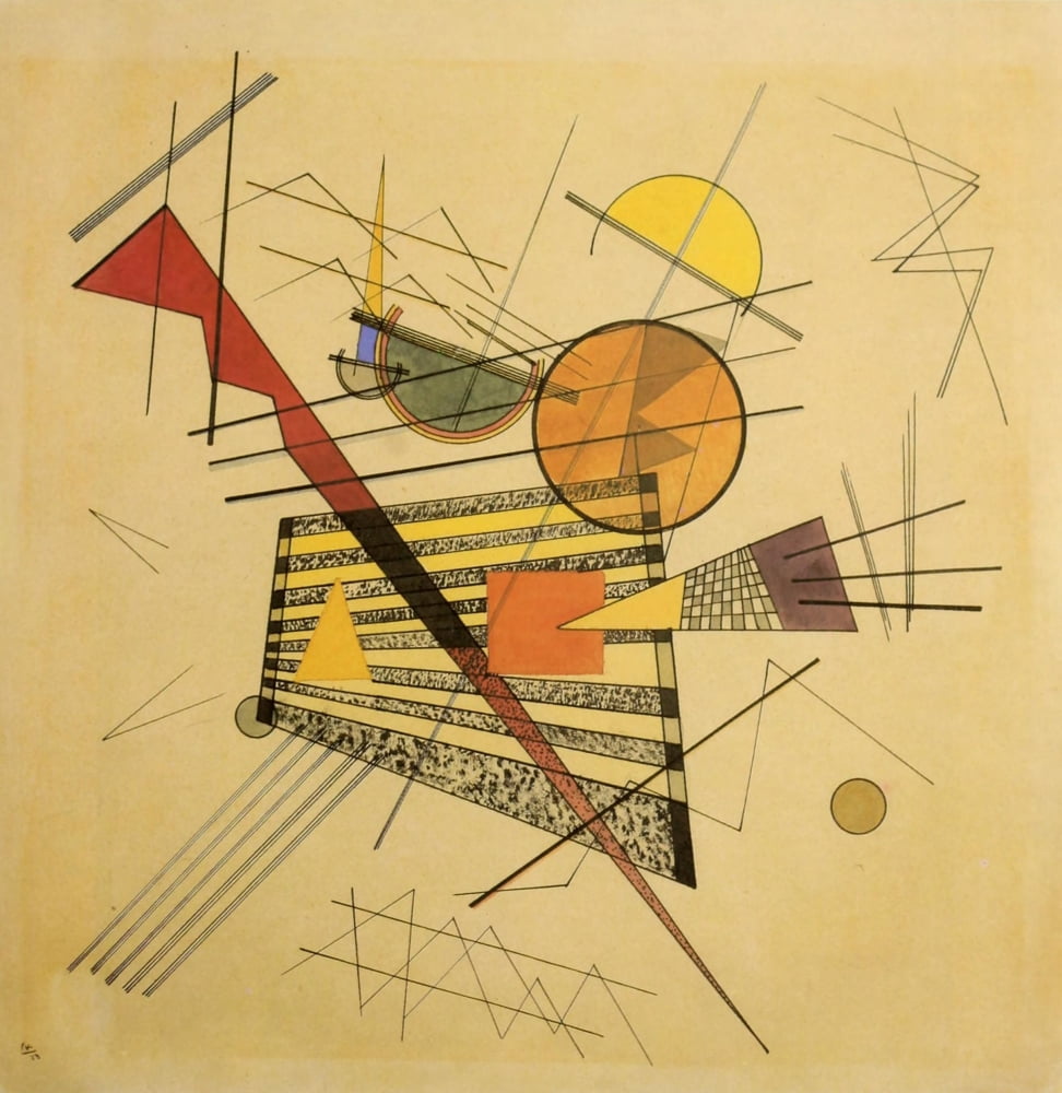 Free relationship 1923 Canvas Art - Wassily Kandinsky (24 x 36)
