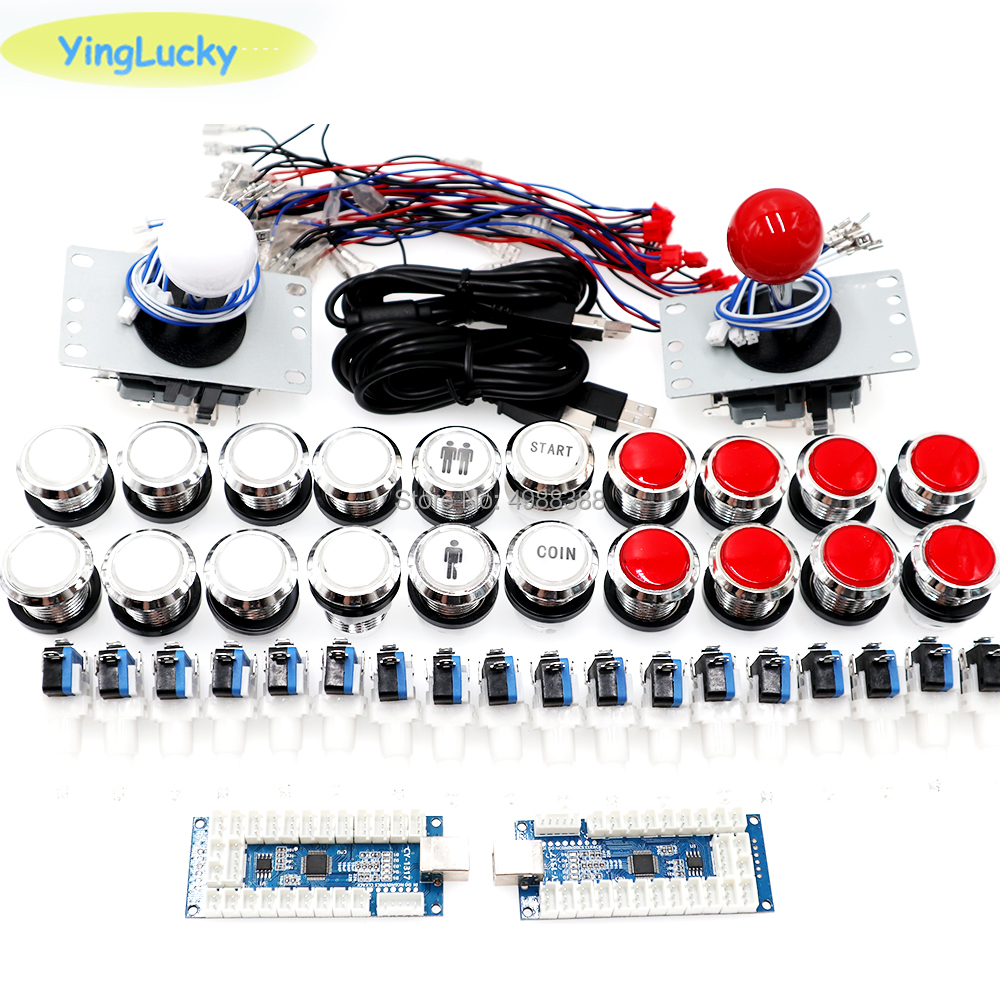 Free shipping joystick kit ps3 zerodelay encoder + LED button