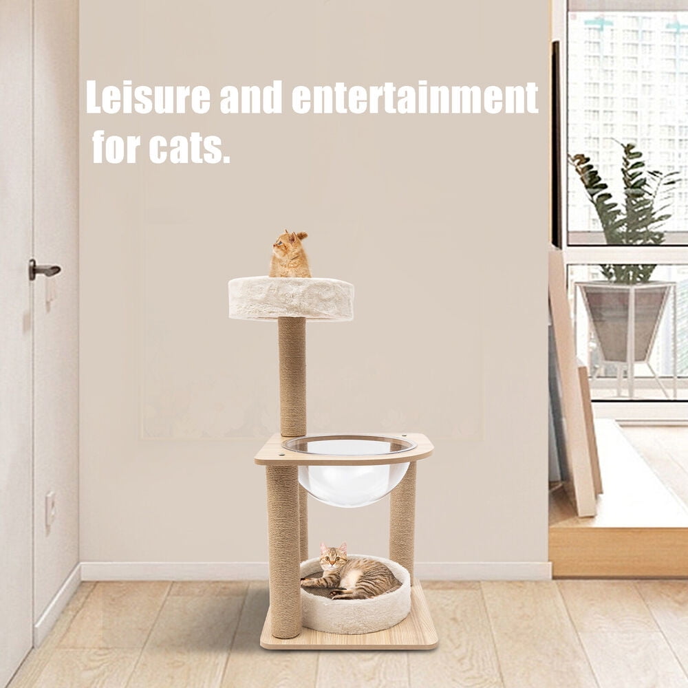 Freestanding Cat Tree Activity Tower Pet Furniture Climbing Playing