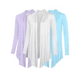 thumbnail image 1 of Free to Live 3 Pack Women's Long Sleeve Cardigans - Open Front Drape Lightweight Knit Sweater, 1 of 5
