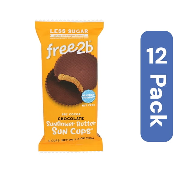 Free2B Foods Chocolate Cup Rice 2 Pieces 1.4 oz (Pack Of 12)