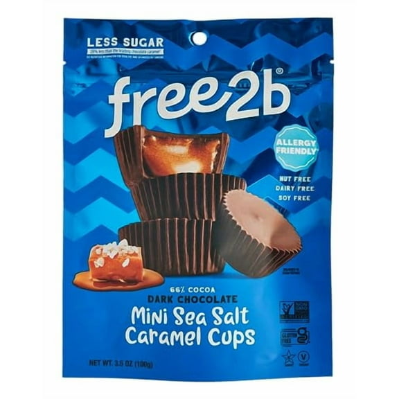 Free2b Sea Salt Minis Caramel Cups 3.5 oz