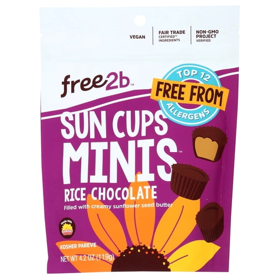 Free2b Sweet & Creamy Sunflower Butter Minis Sun Cups 4.2 oz