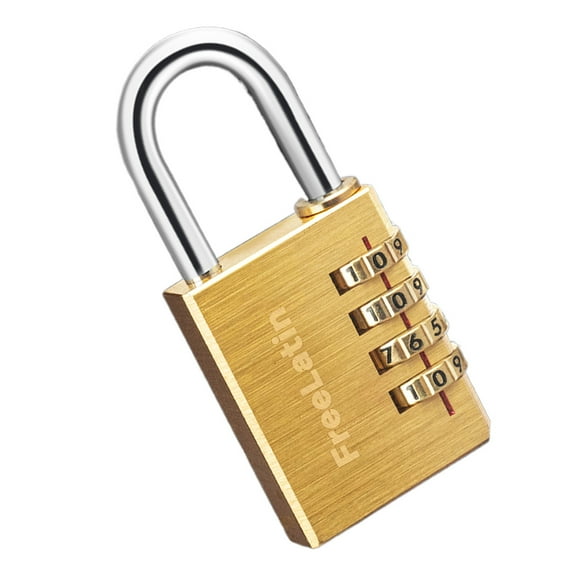 FreeLatin Metal locks, 4 Digit Locker Lock Outdoor Waterproof Padlock for School Gym Locker, Sports Locker, Fence, Toolbox, Gate, Case, Hasp Storage
