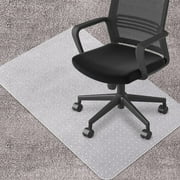 FreeLung Chair Mat for Carpeted Floor 48''×30'' ft Clear PVC Protector Floor Mat with Lip