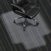 FreeLung Chair Mat for Carpeted Floor 48''×36'' ft Clear PVC Protector Floor Mat with Lip