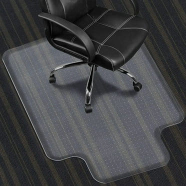 FreeLung Chair Mat for Carpeted Floor 48''×36'' ft Clear PVC Protector Floor Mat with Lip
