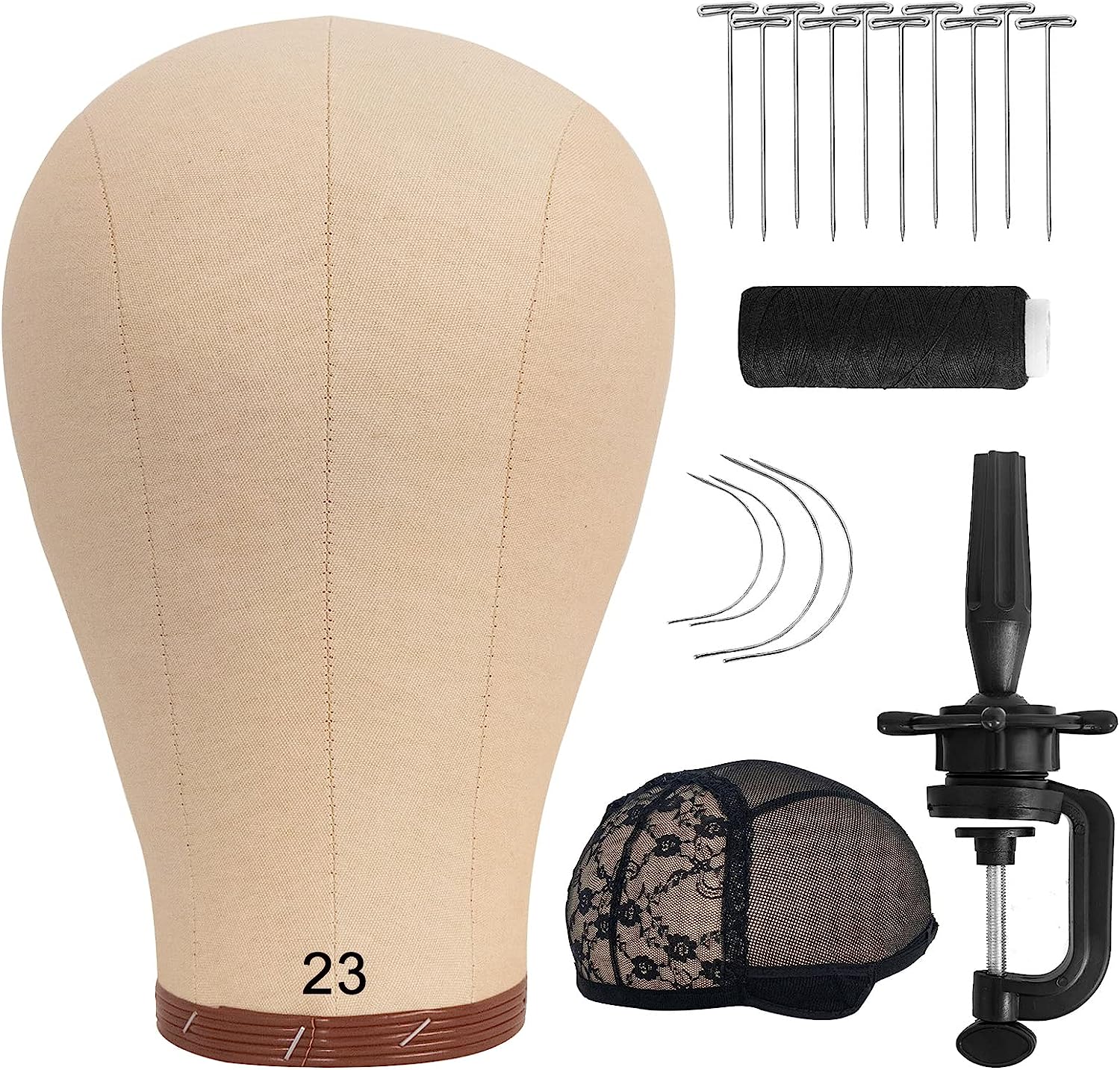 Luxury Black Fiberglass Mannequin Head - Jewelry & Wig Display Stand