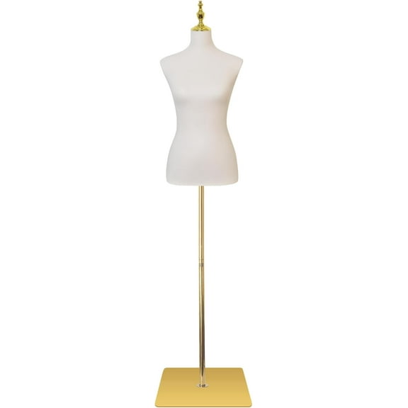 FreeLung Dress Form Mannequin with Detachable Metal Stand Adjustable Height, Leather Surface