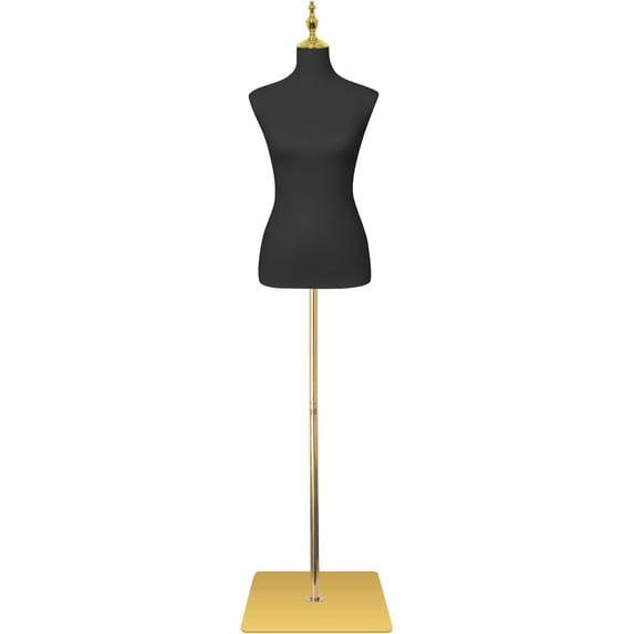 FreeLung Dress Form Mannequin with Detachable Metal Stand Adjustable Height, Leather Surface