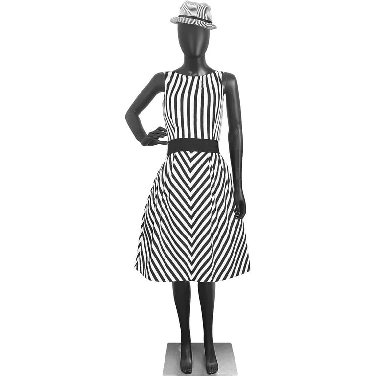 Female Dress Form with Black Rolling Base - Mannequin Mall