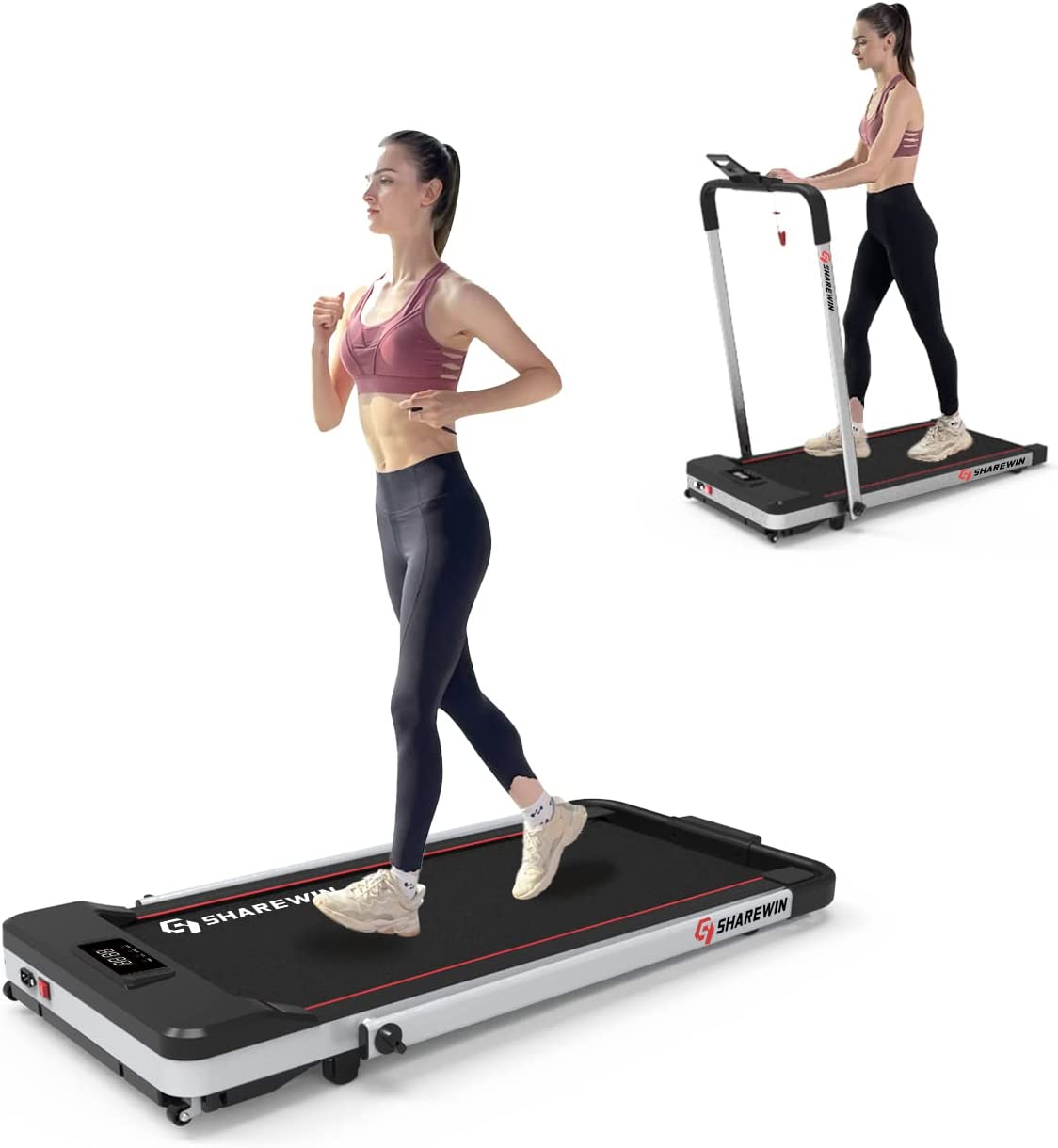 FreeLung Under Desk Treadmill 2 in 1 Foliding Walking MachinePortable 2