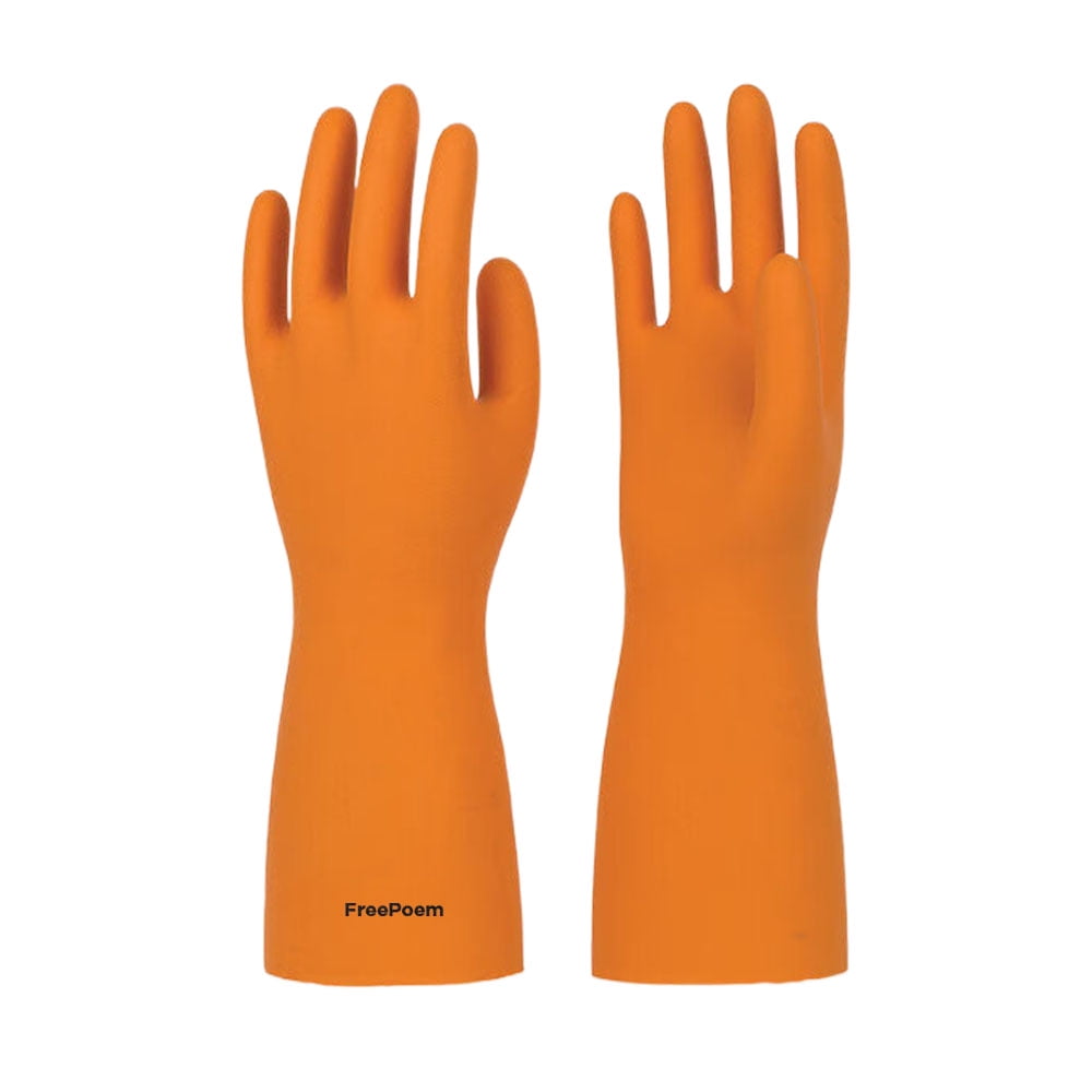 FreePoem Gloves for laboratory purposes, Orange Disposable Nitrile