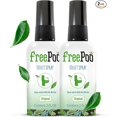 FreePoo Pack of 2 Toilet Odorizer Lemongrass Pre Poop Odor Blocker