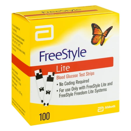 FreeStyle Lite Blood Glucose Test Strips, 100 Count