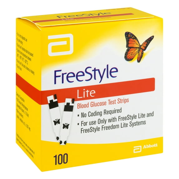 FreeStyle Lite Blood Glucose Test Strips, 100 Ct