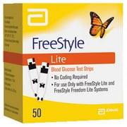 FreeStyle Lite Blood Glucose Test Strips, 50 Ct