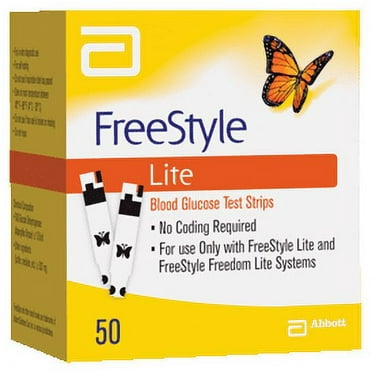FreeStyle Lite Blood Glucose Test Strips, 50 Ct