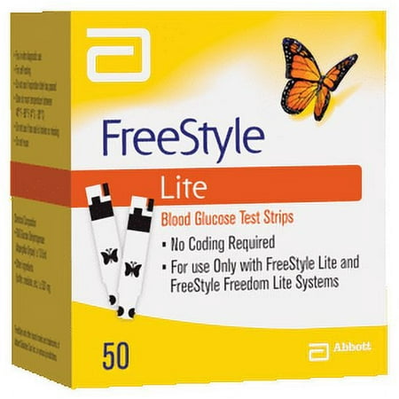 FreeStyle Lite Blood Glucose Test Strips, 50 Ct