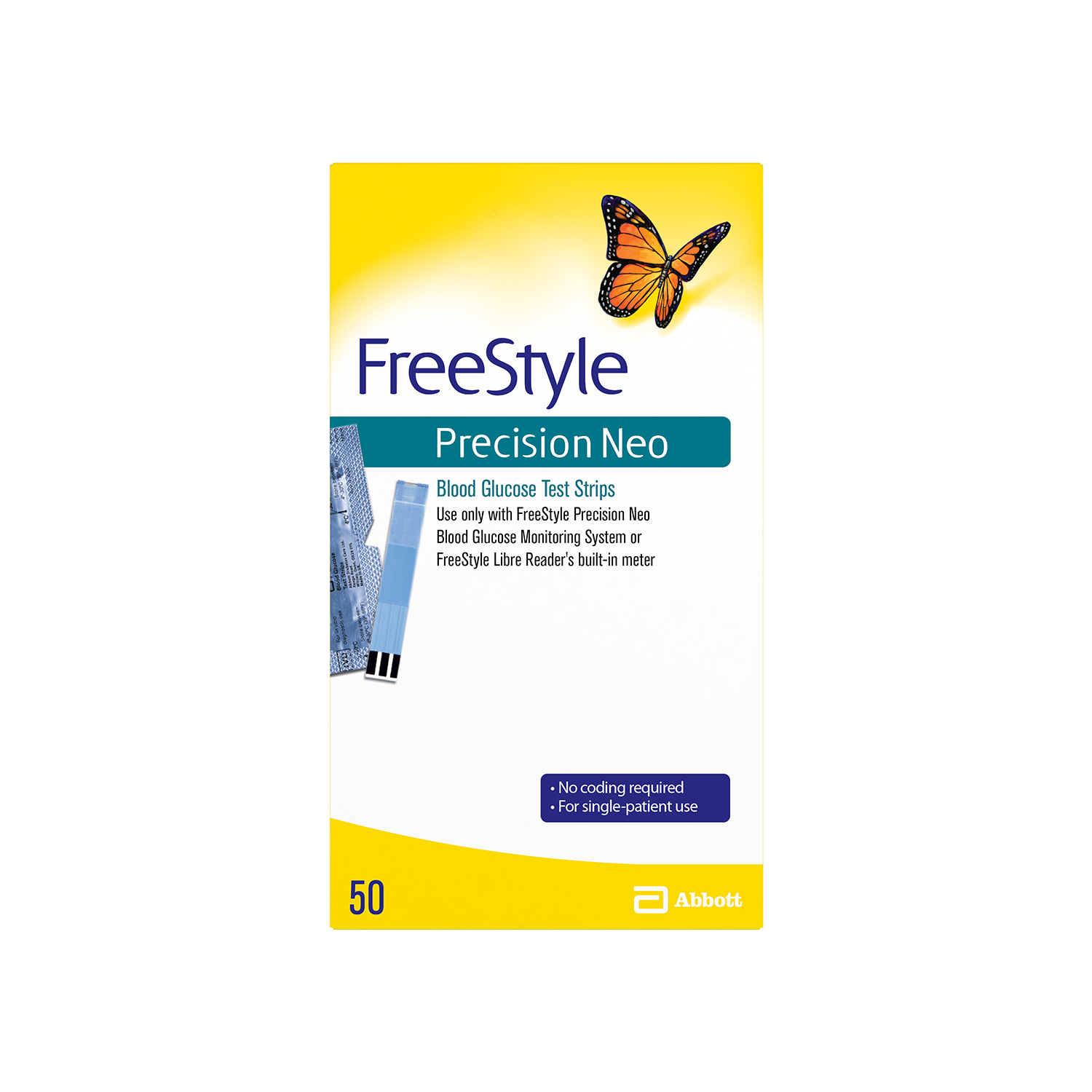 FreeStyle Precision Neo Blood Glucose Test Strips, 50 Count - image 1 of 4