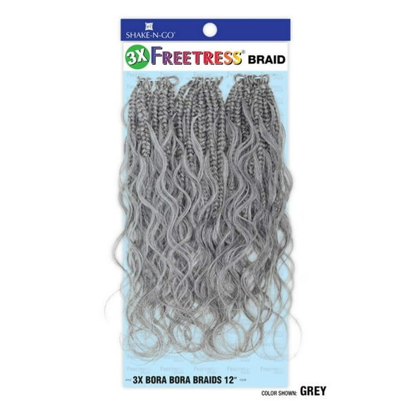 FreeTress Bora Bora Braids 12" 3x (Color#Grey)