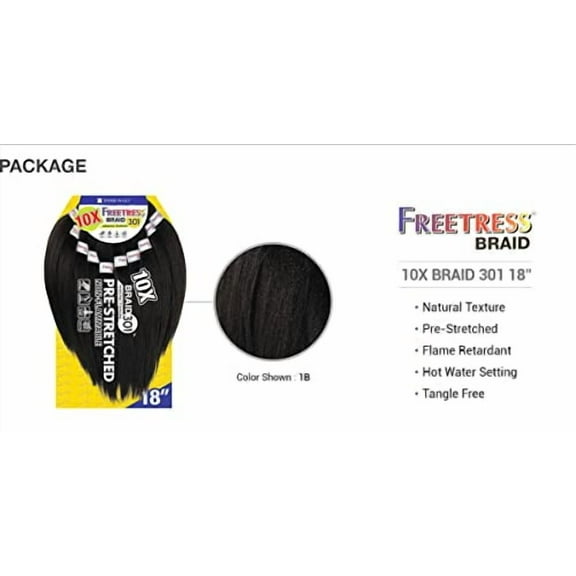 FreeTress Equal Pre-Stretched Synthetic Braids - 10X BRAID 301 18" (1)