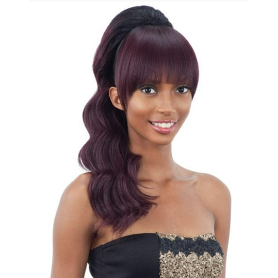 FreeTress Equal Synthetic Hair Ponytail & China Bang Loose Deep 2Pcs (OT30)