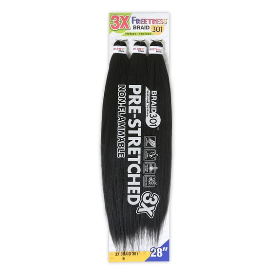 FreeTress Natural Texture Braids Pre-Stretched 3X Braid 301 28" (OM3TGOLDEN)