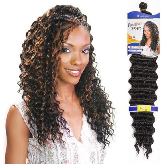 FreeTress Synthetic Hair Braids Deep Twist Bulk 22" (Color#TT27)